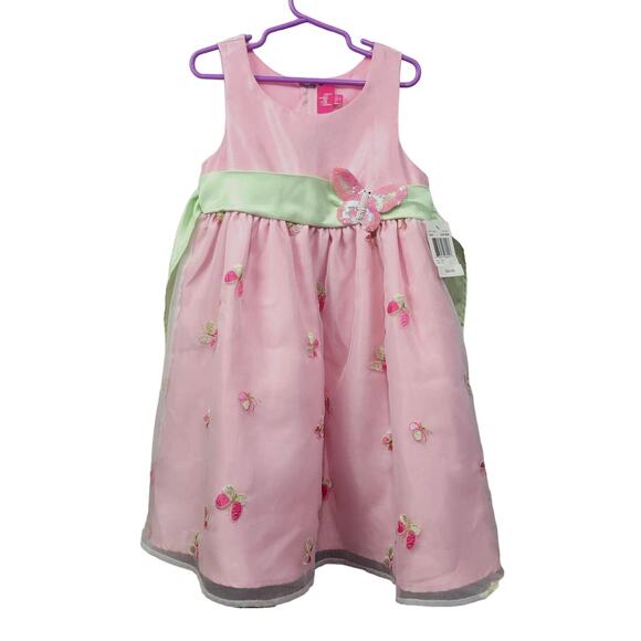 Pinky Girl's Butterfly Tulle Dress Size 6X NWT - Picture 1 of 11